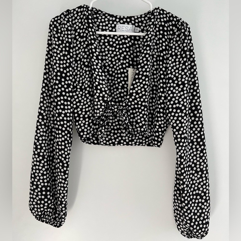 Resa Cha Cha Crop Tie Top - never worn! Size small.